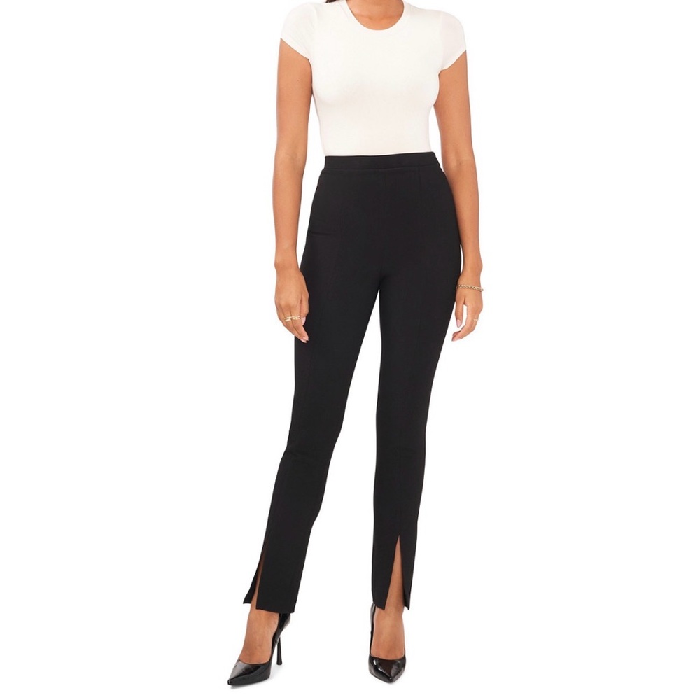 Straight Leg Front Slit Ankle Legging